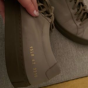 Grey common project trainers size 10